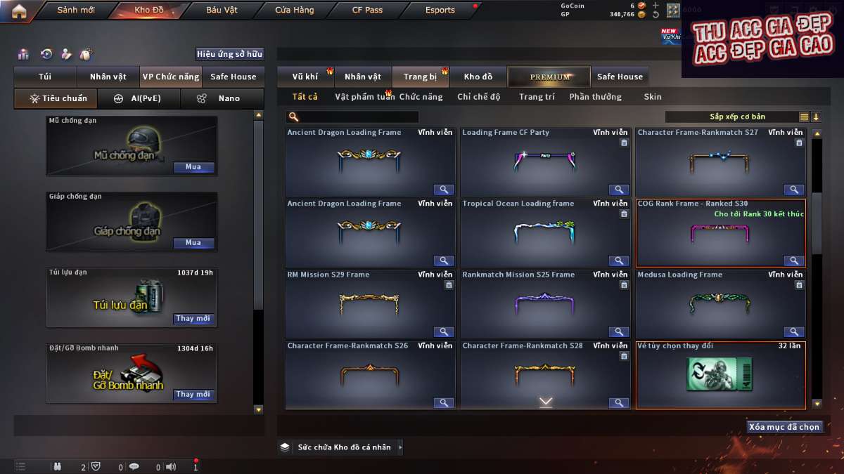 shop acc cf uy tin gia re